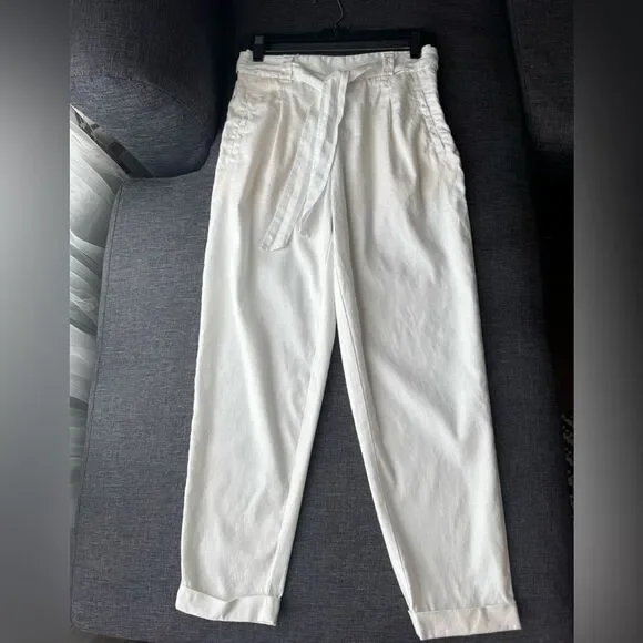 Anthropologie White Nias Trousers Pants By Ett Twa Size 0 - Picture 9 of 16